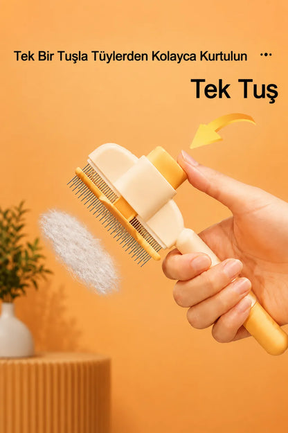 PufiCo Tek Tuşla Temizlenen Kedi Tarağı